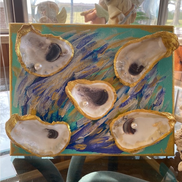 HANDMADE OYSTER 🦪 SHELL CANVAS ART 🖼️. - Picture 12 of 16